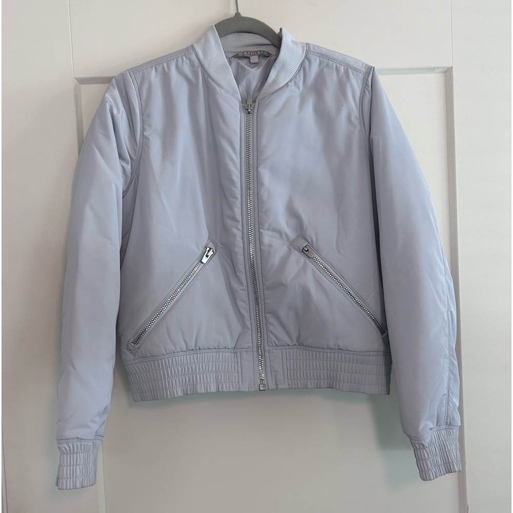 Athleta Silver Bomber Jacket XS